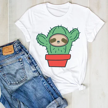 Femeile Planta de Vara cu Maneci Scurte Cactus Moda Doamnelor T Tee Tricou Femei Femei Top, Tricou Haine Grafic Îmbrăcăminte T-shirt