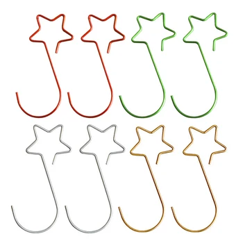 80/160pcs/set Crăciun S Cârlige Pom de Crăciun Agățat Ornamente Accesorii de Stocare Agățat Titularul Star în Formă de Cârlig Decor