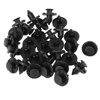 30 de piese de Piese din Plastic de 8 mm Gaură Neagră Bara Nit Clip de Închidere