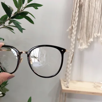 2020 nou elev optice metal rama de ochelari de moda, super-mare cadru rotund ochelari lentile transparente ochelari bărbați și femei