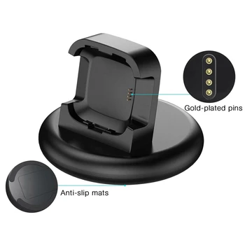 Incarcator Stand Compatibil cu Fitbit-Versa 2 Înlocuire de Încărcare USB Dock Adaptor cu Cablu pentru Fitbit-Versa 2 Ceas Inteligent