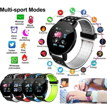 2021 Bluetooth Ceas Sport Barbati Femei Tensiunii Arteriale Impermeabil Rotund Memento Apel de la Distanță Ceas Fitness Tracker Pentru Android IOS