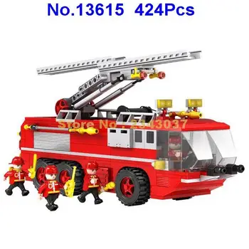 424pcs oraș de salvare de incendiu camion bloc Jucărie