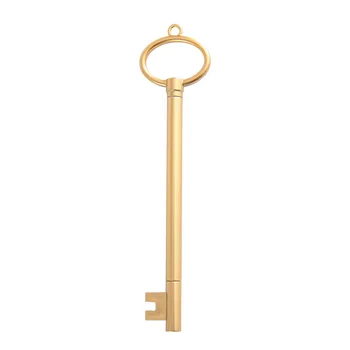 Cheia de aur inel de metal coajă creativ retro cheia de aur pen pix cu gel textura de metal negru pix semnătură student papetărie pen