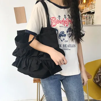 Designer De Moda Saci De Dublu Lotus Geanta De Umar Pentru Femei 2020 Culoare Pură Panza-Sac Sac Mare De Femei Genti Geanta Bolso Mujer