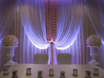 3x6m de Lux Alb cu aur nunta fondul de mireasa dantela draperii, cortina