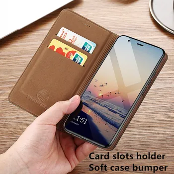 Manual lux Flip case Piele naturala Toc Pentru OnePlus 9 Pro/OnePlus 9/OnePlus Z 5G Telefon Sac Slot de Card Titular de Coque Capa