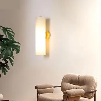 Hotel de lux Verticale de lumină LED, camera de zi Perete de Marmură Lungă Lampă de Perete de Artă Lampa de Dormitor Modern Lampă de Noptieră aur tranșee de perete