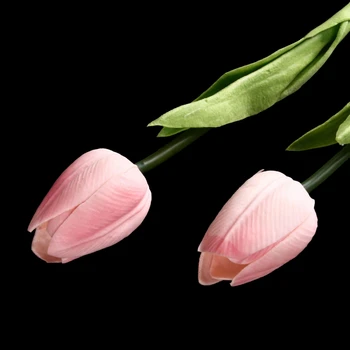 10buc Floare de Lalea Latex Real Atingeți pentru Buchet de Nunta Decor mai Bune Flori de Calitate (lalea roz)