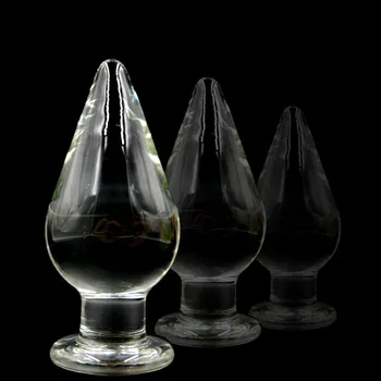 Mare Anal Plug Dimensiune 16cm*7.5 cm foarte Mare de Cristal Transparent de Sticlă, Dop de Fund Analsex Penis Urias Analsex Jucarii Sexuale Pentru Femei pentru Bărbați.