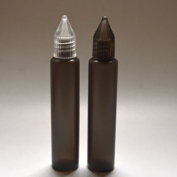 50pcs Gol Pen Stil Sticla de 30ml Negru Flacon Picurător din Plastic Colorat cu Capac si Lung sfat E Sticla Lichid