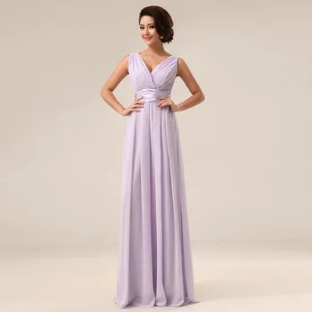 Rochie de seara 2020 New Sosire Elegant Sifon Petrecere de Nunta Rochie Formala Rochii de Seara V-Gât rochie fără Mâneci Etaj lungime