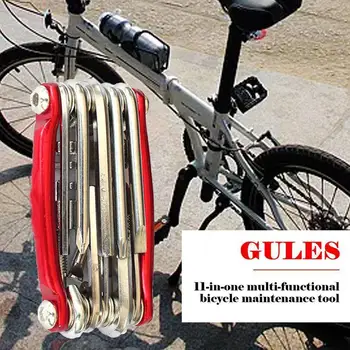 11 într-Una de Reparații de Biciclete Seturi de Aliaj de Aluminiu, Instrumentul de Reparare cu Lanț Tăietor Kit de Reparare Șurubelniță Cheie Lanț din Oțel Carbon
