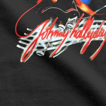 Johnny Hallyday Barbati Tricou Muzica Rock Noutate Bumbac Maneca Scurta Tricou O Gât T-Shirt 4X 5X 6X Topuri Plus Dimensiune
