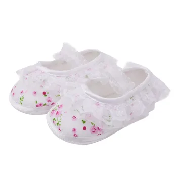 Sugar Baby Girl Pantofi Florale Prewalker Nou-născut Talpă Moale în Primul rând Pietoni Printesa Fata de Pantofii Prima Pietoni 0-18M