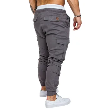 2019 Nou Casual Jogging Pantaloni De Culoare Solidă Pentru Bărbați Din Bumbac Elastic Pantaloni Lungi Militar Armata Pantaloni Barbati