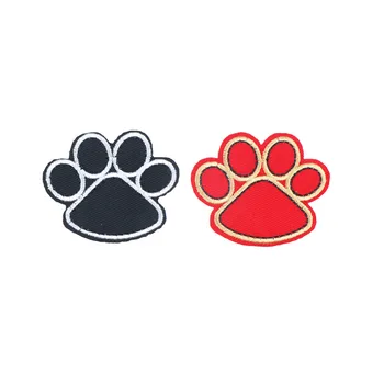 1BUC Rosu/Negru Labă de Câine de Fier pe DIY Petic De Pânză Adeziv topit la Aplicatiile de Broderie Patch-uri de Îmbrăcăminte Aplicatiile Ambarcațiuni