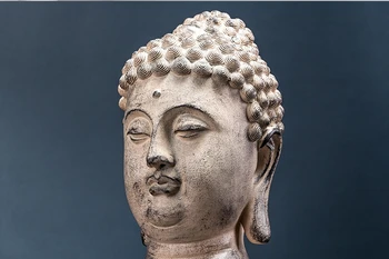 En-gros de Buddha figura # TOP eficace ACASĂ Protecție a familiei Talisman Budismul Retro Ornamentale statuie a lui Buddha-39cm mare