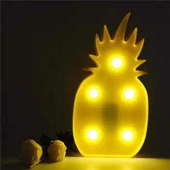 Luminaria 3D Ananas Lampa Romantic Dim starea de Spirit Lampa de Plastic Luminat Ananas CONDUS pe timp de Noapte, Lumina de Crăciun Decor Acasă Lumini