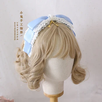Lolita Zână KC Hairband articole pentru acoperirea capului Japoneză Moale, Elegant, de Sora Dulce Lolita din Dantela Arc Cerc Păr banda de Susținere Accesorii de Par Cosplay