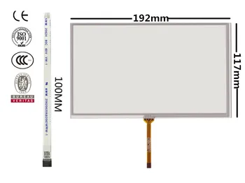 8 inch ecran LCD de Afișare auto și 192*117mm 4-fir rezistiv ecran tactil de navigare Auto LCD cu DVD