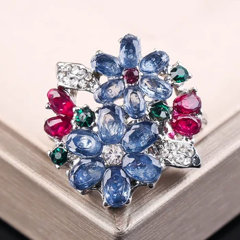 Noua Moda Austriacă Inele pentru femei Bijuterii de Lux Cristal Cubic Zirconia Floare Frunza Două Inele de Nunta Mens Mai bun Cadou N046