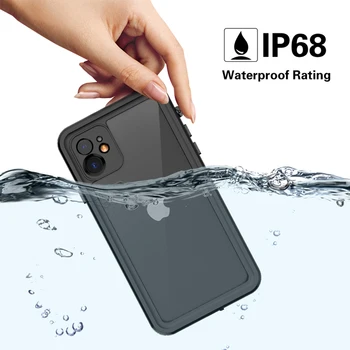 IP68 Impermeabil Telefon Caz Pentru iPhone 11/11 Pro/Max Coajă de Silicon 360 Complet Capacul de Protecție la Șocuri de Fotografie Subacvatică