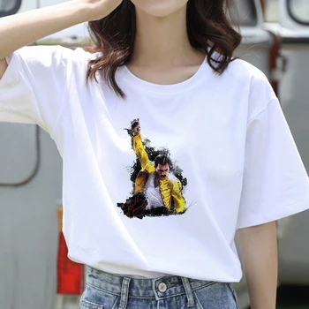 2020 Nou Camiseta Mujer Regina Trupa de Imprimare Harajuku Kawaii Streetwear Trening Personalitate de Bază cu Maneci Scurte T-shirt