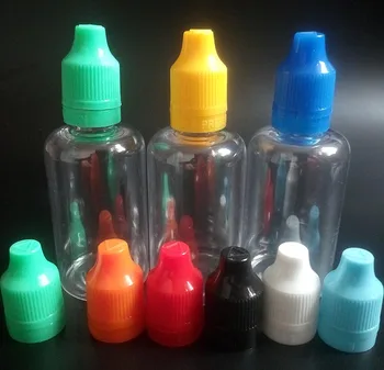 50 ml E-lichid Sticlă Goală de Plastic PET Dropper Sticle cu Ac Lung Subțire Sfaturi sigiliu Sigiliu și Ca protecție împotriva accesului copiilor