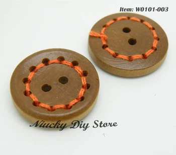 Butonul en-gros de 20mm de Înaltă calitate din lemn natural butoane diy / ambarcațiunile de butoane copii accesorii de cusut