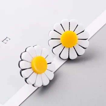 Vara Siple Coreean Floarea Declarație Stud Cercei Super Fete Zână Personalitate De Floarea Daisy Flori Femeie Partid Stud Cercel
