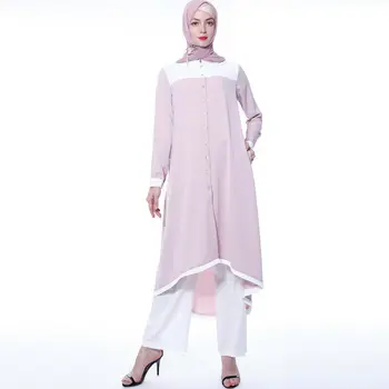 Dubai Femei Musulmane Abaya Bluza Rochie+Pantaloni Seturi Khimar Jilbab-Ul De Rugăciune Islamice Arabe Costume De Haine Orientul Mijlociu Casual Ramadan Noi