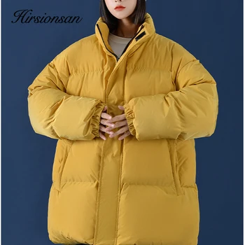 Hirsionsan Harajuku Femei Haina De Iarna Cald Liber Jacheta 2020 Streetwear De Înaltă Calitate Colorat Parka Solid Gros Uza