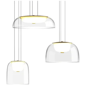 Minimalism Sticlă Transparentă Pandantiv cu LED-uri Lumini ModernIron Fier Sala de Mese Lămpi Suspendate de Bucătărie Agățat Lumini, Corpuri de iluminat