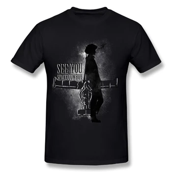 Grafic de sex Masculin Cowboy Bebop în Spațiu Tricou Rotund Gat Design de Tricou Maneca Scurta pentru Femei T-Shirt