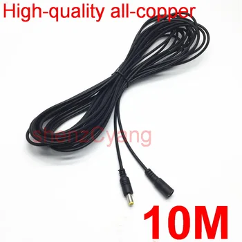 50pcs de Înaltă calitate, toate-cupru DC Putere de sex Feminin la Masculin Plug Cablu adaptor DC prelungitor 10M 10Meter 30FT 5.5 mm x 2.1 mm