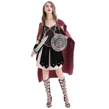 Femeile Adulte Medieval Roma Zina Printesa Razboinica Costum Carnaval De Halloween Petrecere De Cosplay Roman Sparta Gladiator Rochie