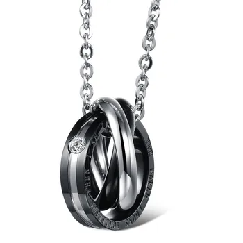 Personalizate colier zircon femei coliere bijuterii cerc pandantiv lovers oțel titan colier