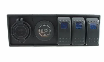 IZTOSS DC 24V LED-uri voltmetru Digital 3.1 O Priză USB cu comutare comutator basculant cablurile de legătură și de locuințe titular