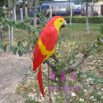 Noua simulare papagal drăguț jucărie polietilenă & blanuri red parrot model cadou de aproximativ 40cm 1940