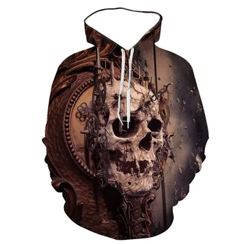 De Vânzare la cald 3D Hanorace Craniu de Halloween 3D Print Hanorac Hanorac Baieti Fete de Moda Streetwear Jacheta de Blana Haine de top Pentru Toamna
