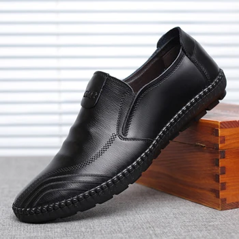 De Vânzare la cald Bărbați Mocasini Pantofi de Moda Casual, din Piele Moale Pantofi pentru Bărbați Vintage Confortabil Respirabil Usoare Oameni de Mers pe jos Pantofii