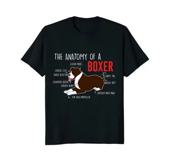 2019 Noi Maneca Scurta Casual Anatomia Unui Boxer Dog T-shirt Man T Shirt de Bună Calitate