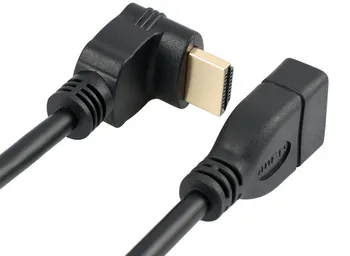 Până în Unghi de 90 de Grade, Conector HDMI 1.4 cu Ethernet de Tip 3D de sex masculin la feminin Cablu de Extensie 10 cm