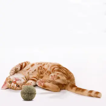 1 buc Pisică Jucărie Catnip Naturale Minge Mentol Aroma Pisica Tratează Comestibile Pisici-du-te nebun Tratează cu Diametrul de 3.2 cm
