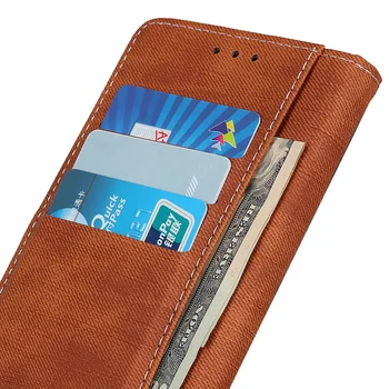 Pentru Xiaomi Redmi 7 Telefon Caz Remi 7 Acoperi Denim Portofel din Piele Filp Bussiness Caz Funda pentru Xiaomi Redmi 7 Capac Slot pentru Card de Sac