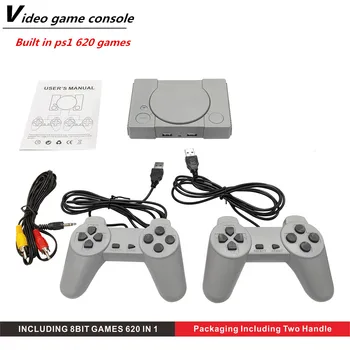 Manipulate TV Video Consola de jocuri Pentru PS1 Joc Video construit în 620 de Jocuri de Acțiune Clasice Dublu Gamepad Clasic Retro joc consola