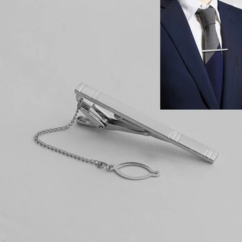 1 buc Formale Bărbați Aliaj de Metal Moda Argint Simplu Cravata Ac de Cravata Bar Incuietoare Accesorii Pentru Barbati Costum Frumos Cadou