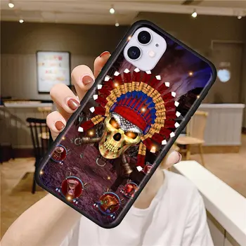 Punk Rock Skull husa Silicon Pentru Apple iphone SE 2020 11 12 Pro Max XR XS X 7 8 6 6 Plus 5 5S Telefon Moale Capacul din Spate Funda Capa