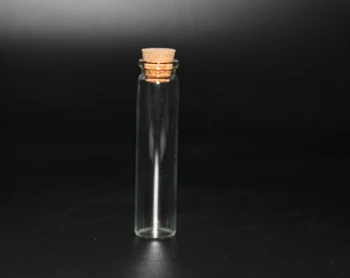 10buc 16*65mm 6ml Clar Sticlă Flacoane Goale de Probă Borcane cu Dop de Plută Mesaj Flacon Nunti Doresc Sticla borcan de sticlă mică